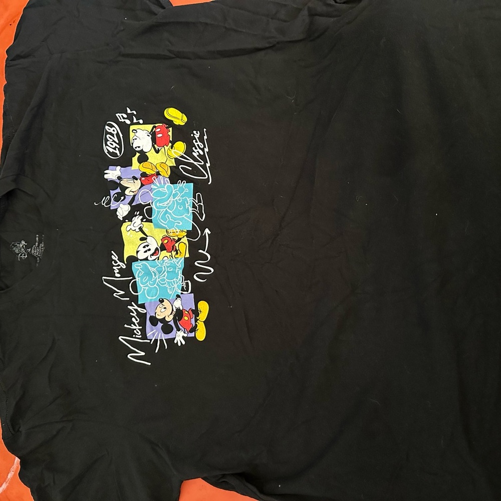 Disney Black T-Shirt with Graphic Design